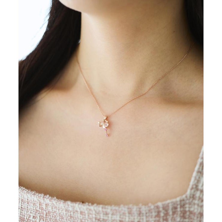 【K18】Samantha Tiara ネックレス リボンモチーフ Samantha Tiara】リボンモチーフネックレス