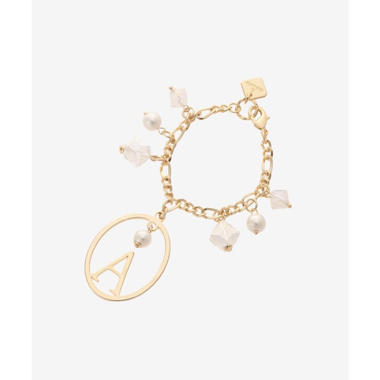 ゴールド | オーバルパールイニシャルチャームＡ | & chouette