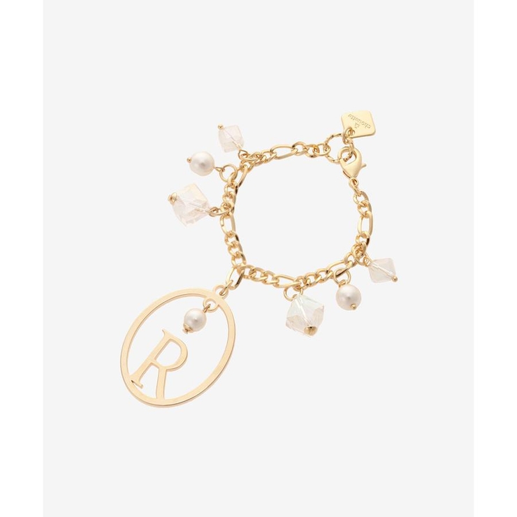 ゴールド | オーバルパールイニシャルチャームＲ | & chouette