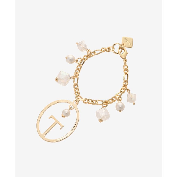 ゴールド | オーバルパールイニシャルチャームＴ | & chouette