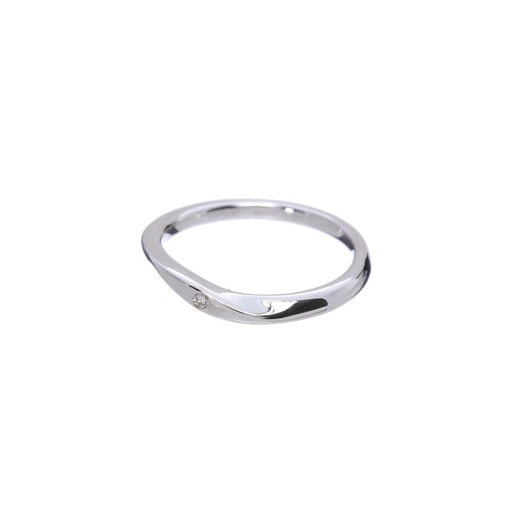 SILVER rhodiumメッキ | ダイヤモンド1石ペアリング (レディース) | Samantha Tiara