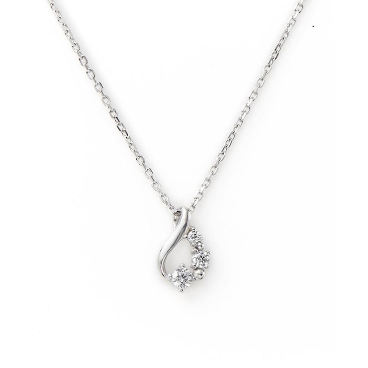 SILVER rhodiumメッキ | ドロップネックレス | Samantha Tiara