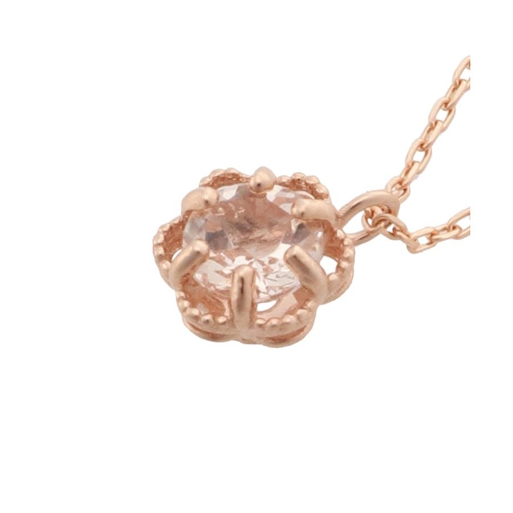 K10PG モルガナイトフラワーモチーフネックレス≪4月 誕生石≫ | Samantha Tiara | 詳細画像1 