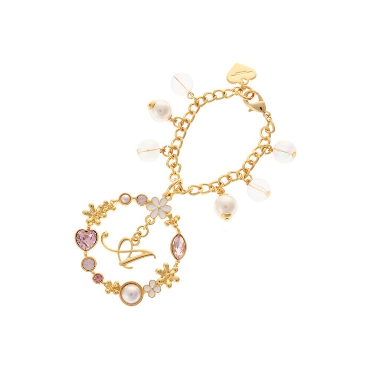 ゴールド | フラワーイニシャル バッグチャーム A | Samantha Thavasa Petit Choice