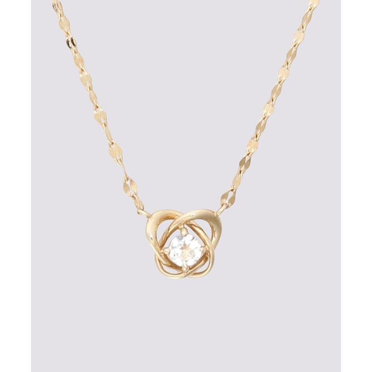 K10 YG | K10 YG クロスハート ホワイトトパーズ ネックレス | Samantha Tiara