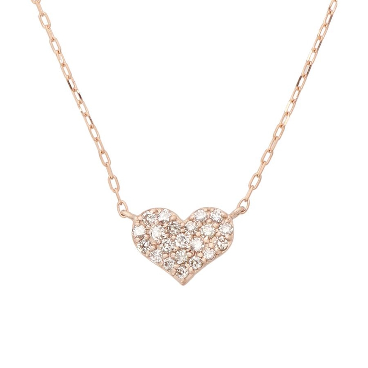 K18 SPG(PG) | K18 PG パーフェクトハートインフィニティネックレス（小） | Samantha Tiara