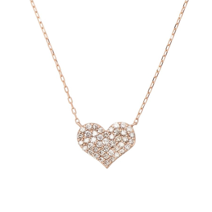 K18 SPG(PG) | K18 PG パーフェクトハートインフィニティネックレス（中） | Samantha Tiara