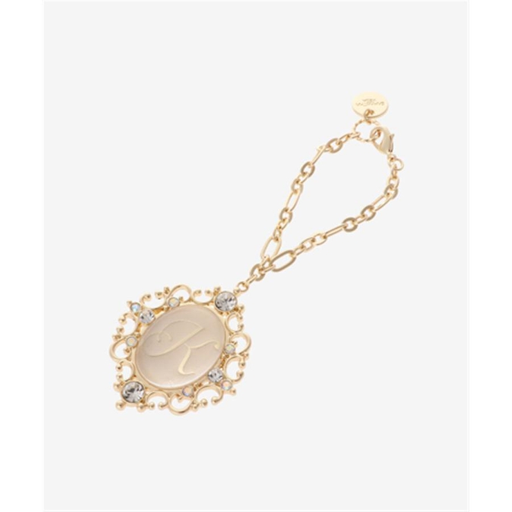 ゴールド | クリアカメオ風イニシャルチャーム（K） | SAMANTHAVEGA