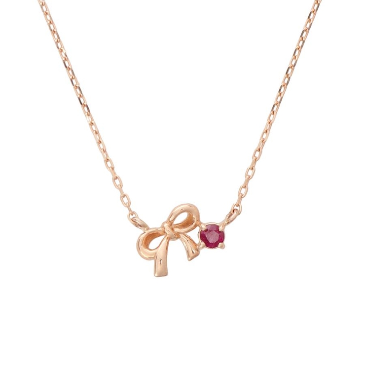 K10 PG | K10 PG リボンモチーフネックレス≪7月 誕生石≫ | Samantha Tiara