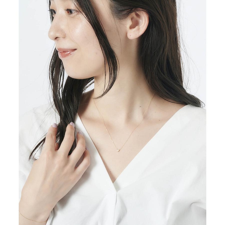 □オンライン限定□K10 YG ダイヤモンドネックレス ハート[品番 