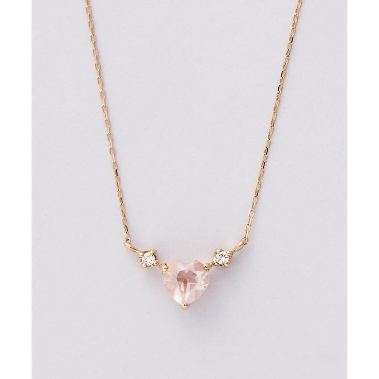 ハート ローズクォーツ ネックレス[品番：STJW0010825]｜Samantha 