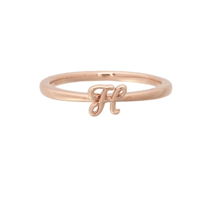 SILVER PGメッキ | イニシャルリング(H) | Samantha Tiara