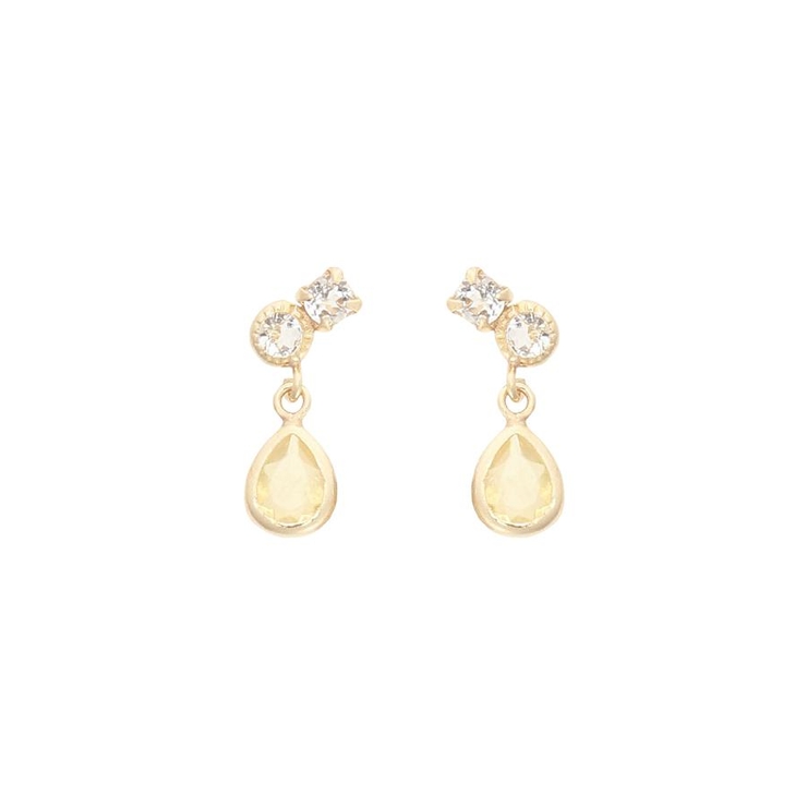 K10 YG オパール ドロップピアス ≪10月 誕生石≫[品番：STJW0013665