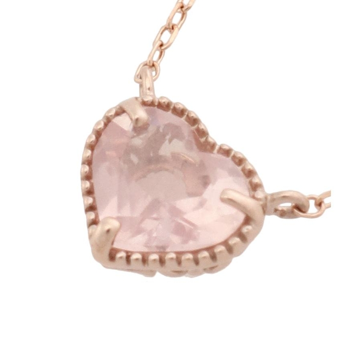 K10 PG ローズクォーツハートネックレス(小) | Samantha Tiara | 詳細画像2 