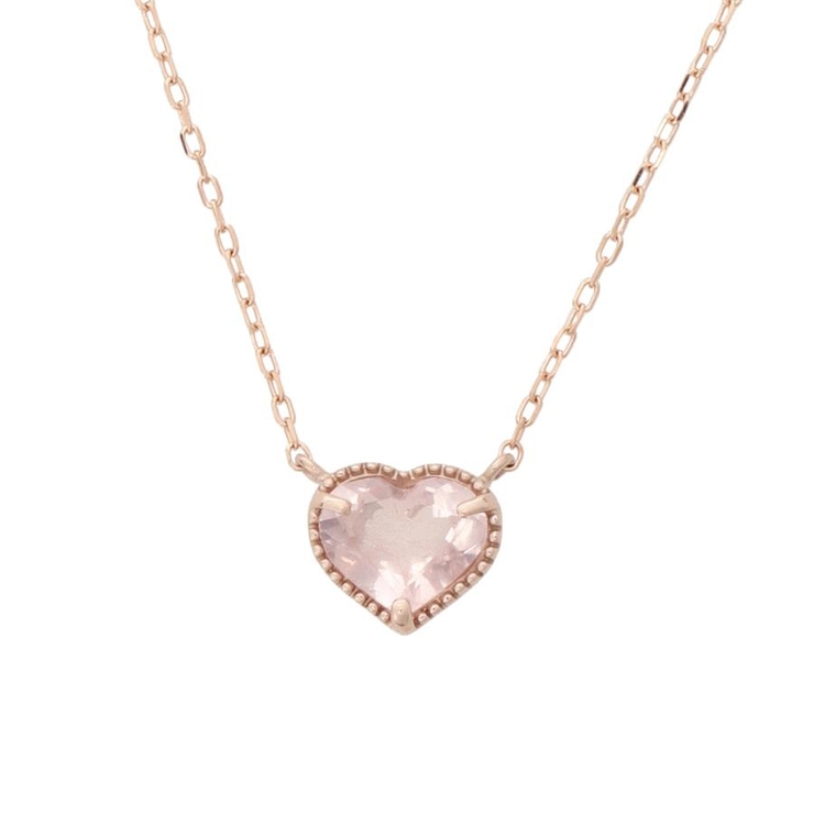 K10 PG | K10 PG ローズクォーツハートネックレス(小) | Samantha Tiara