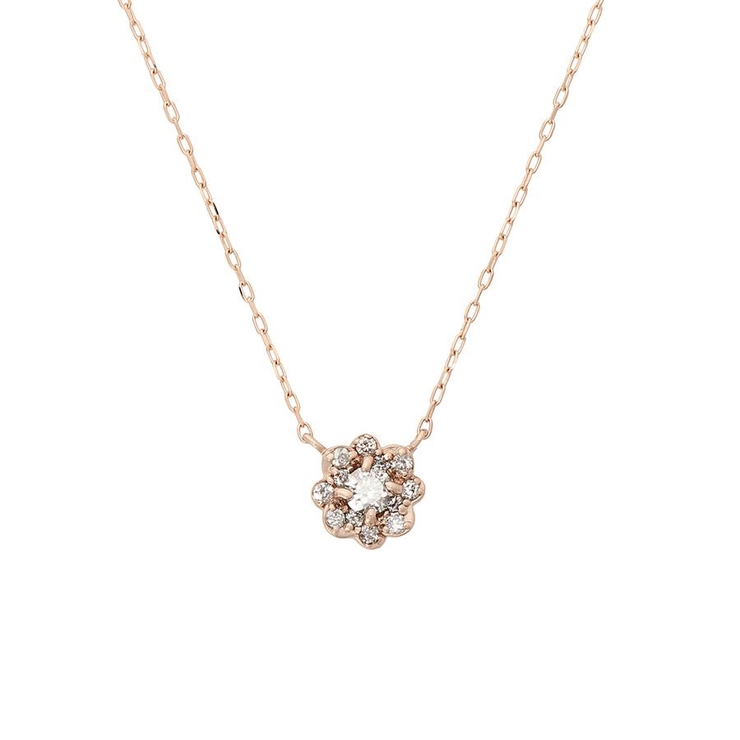 K18 SPG(PG) | K18PG パーフェクトフラワーネックレス(中) | Samantha Tiara