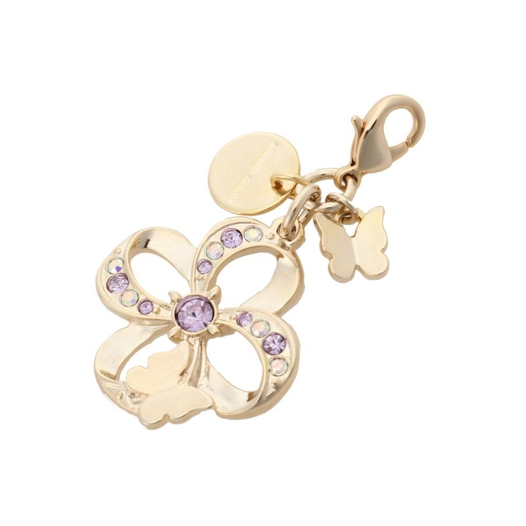 ラベンダー | フラワーパピヨンモチーフ ファスナーチャーム | Samantha Thavasa