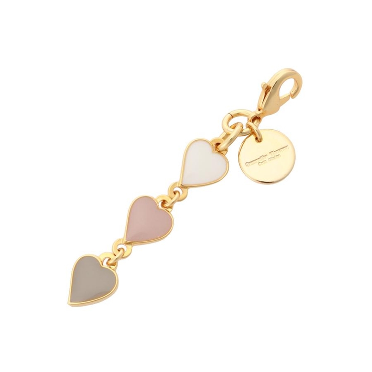 ホワイト | 3連ハートファスナーチャーム | Samantha Thavasa Petit Choice