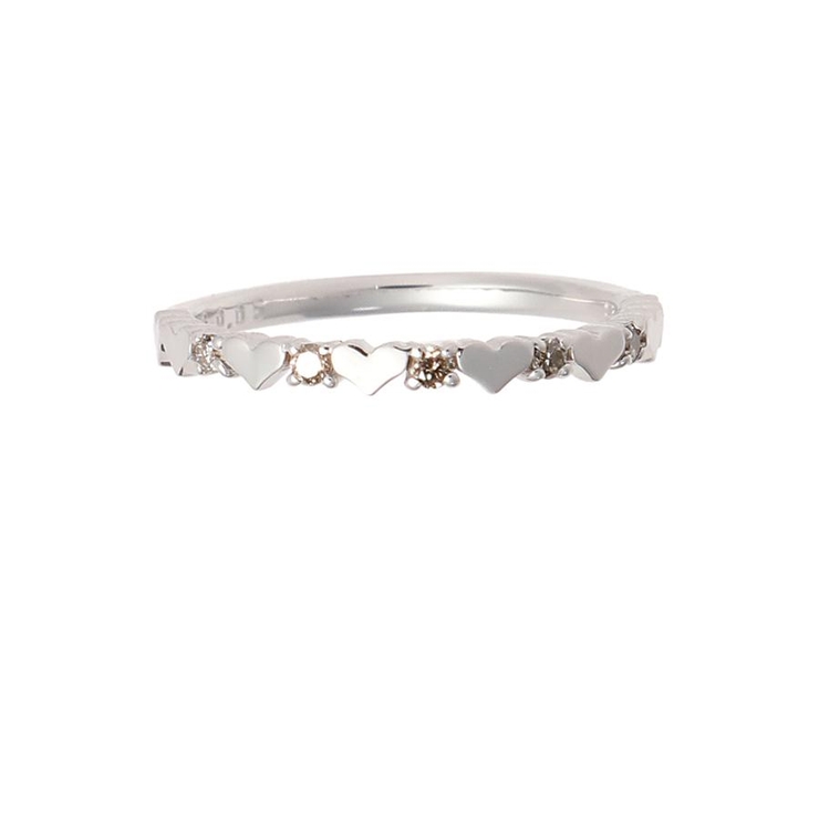 K18 WG | K18 WG ハートエタニティピンキーリング | Samantha Tiara