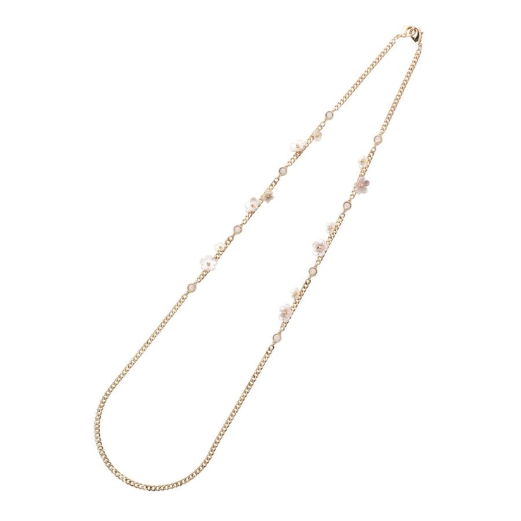 ピンク | フラワーモチーフロングチェーン | Samantha Thavasa Petit Choice