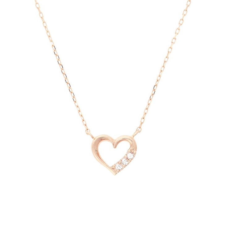 K10 PG ホワイトトパーズ ハートネックレス ≪11月 誕生石≫ | Samantha Tiara | 詳細画像1 