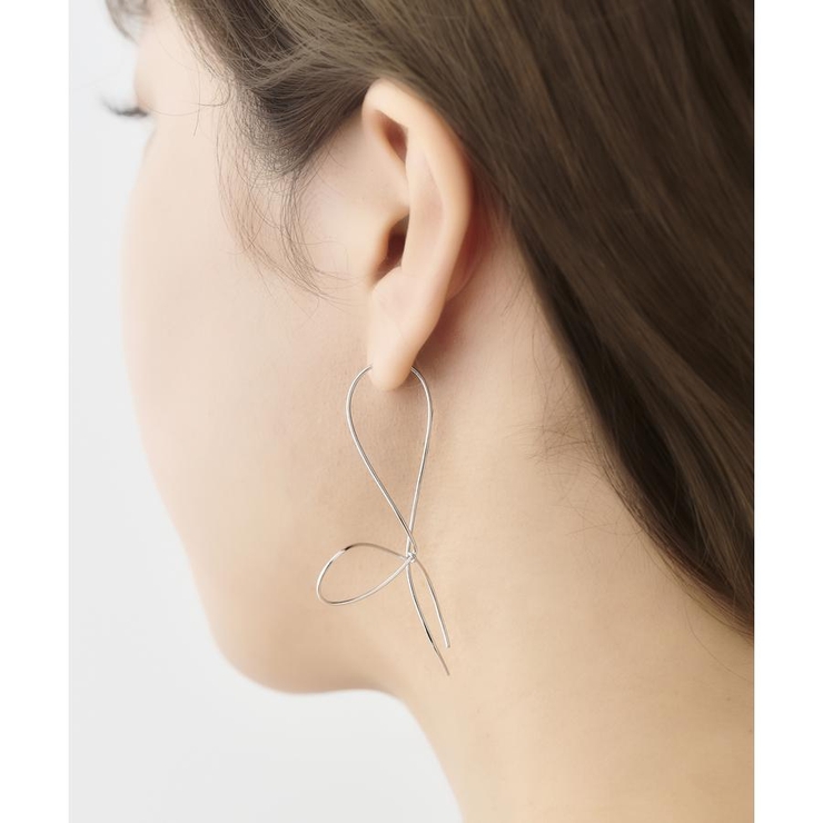 K14GF×メッキ | K14GF リボンピアス（片耳用） | Samantha Tiara