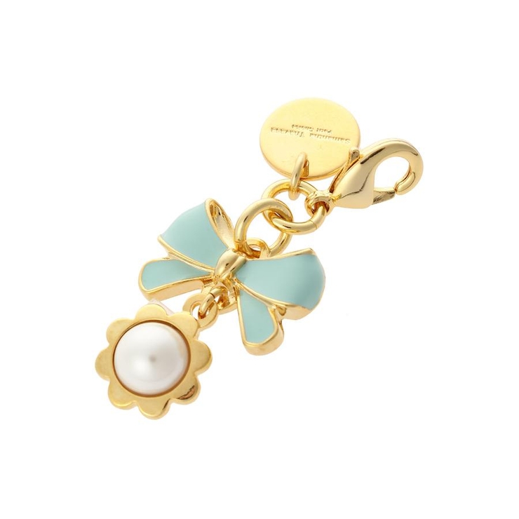 グリーン | リボンフラワーパール ファスナーチャーム | Samantha Thavasa Petit Choice