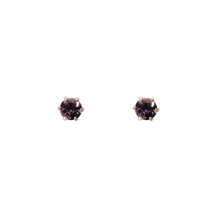K18 WG | K18 WG 一粒ストーンピアス ≪2月 誕生石≫ | Samantha Tiara