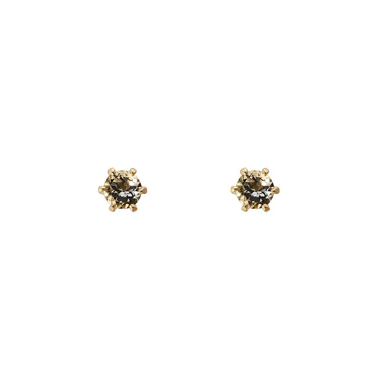 K18 YG | K18 YG 一粒ストーンピアス ≪3月 誕生石≫ | Samantha Tiara