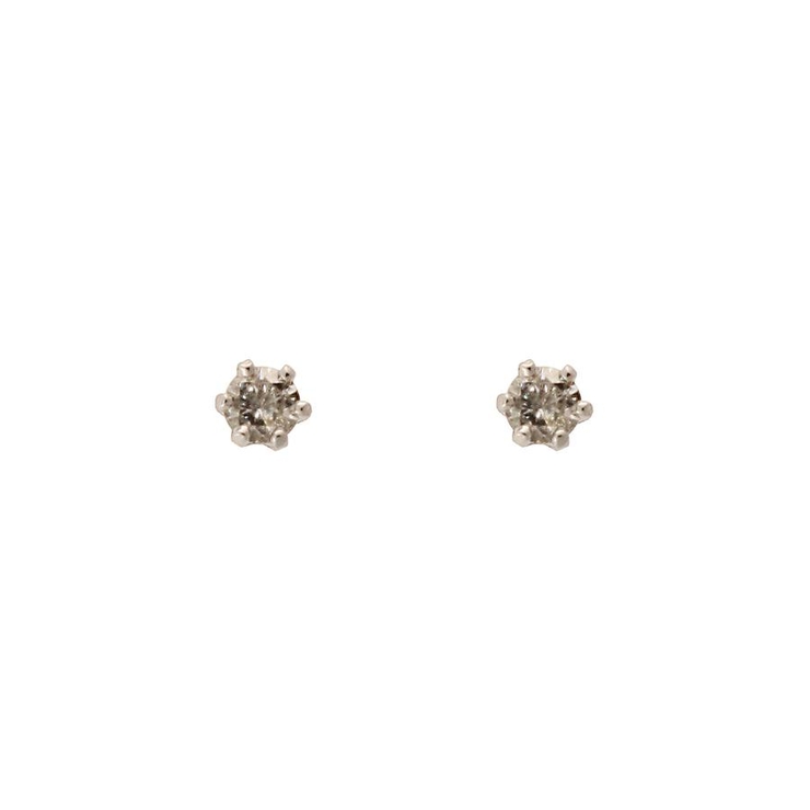 K18 WG | K18 WG 一粒ストーンピアス ≪4月 誕生石≫ | Samantha Tiara