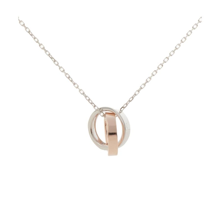 SILVER 多色メッキ | コンビカラーペアネックレス (レディース) | Samantha Tiara