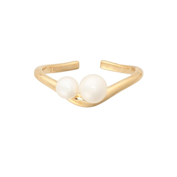 SILVER YGメッキ | メタルパール イヤーカフ | Samantha Tiara