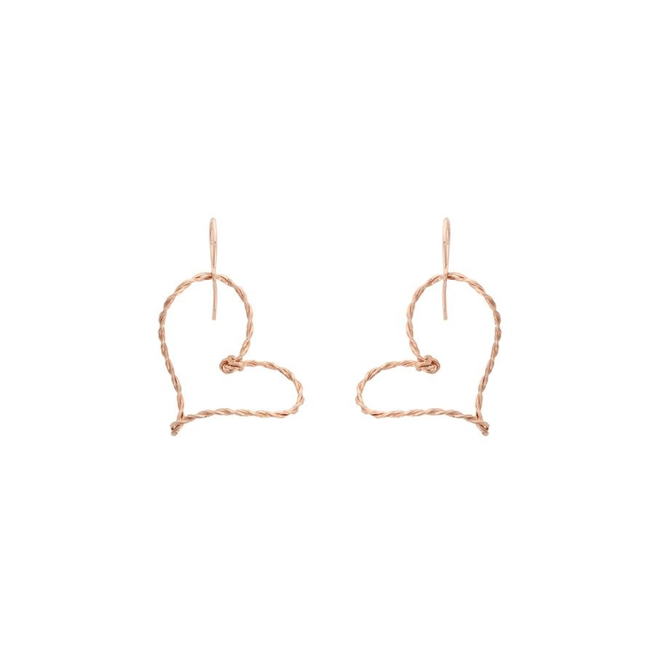 K14GF×メッキ | K14GF ツイストハートピアス | Samantha Tiara