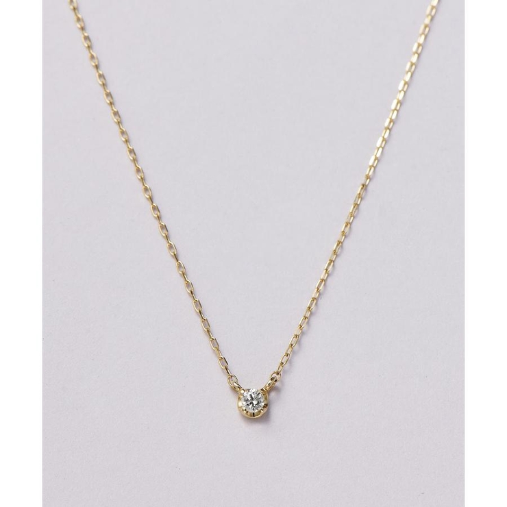 K10 YG | K10 YG １石ダイヤモンド ネックレス | Samantha Tiara