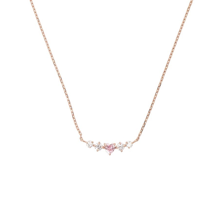 SILVER PGメッキ | 「オンライン限定」ハートストーンネックレス | Samantha Tiara