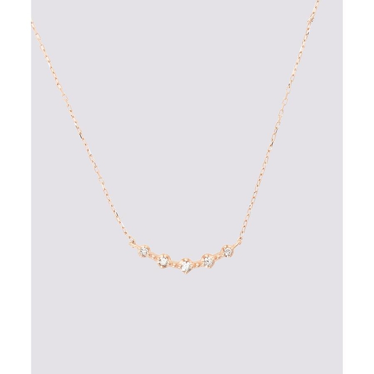 K10 PG ダイヤモンド バーネックレス[品番：STJW0012180]｜Samantha