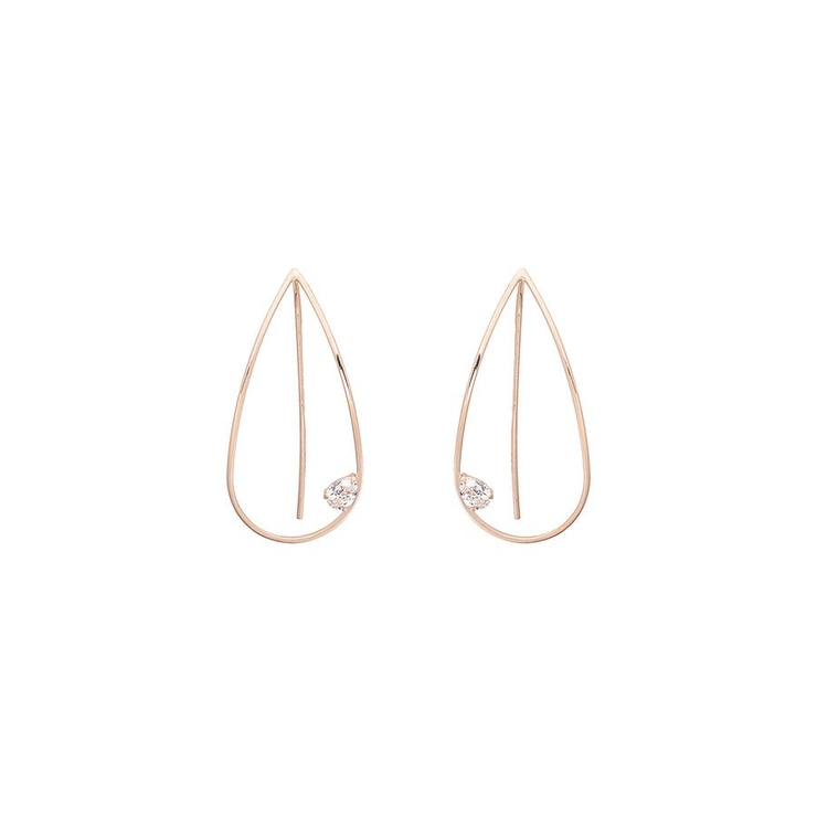 SILVER PGメッキ | メタルストーン ピアス | Samantha Tiara