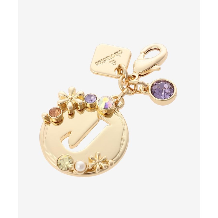 ゴールド | オーバルフラワーイニシャルファスナートップ(J) | & chouette