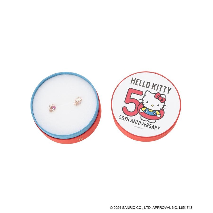 人気レディース - ハローキティHello Kitty K18 ピアス フープ