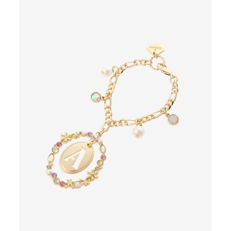 オーバルフラワーイニシャルバッグチャーム(A) | & chouette | 詳細画像1 