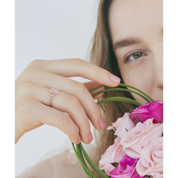 サマンサティアラSamantha Tiara フラワーブーケリングピンクゴールド サマンサティアラSamantha Tiara フラワーブーケリングピンクゴールド