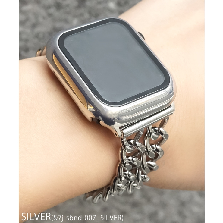 Apple Watch アップルウォッチ キラキラ ラインストーン カバー 保護ケース シルバー 銀 ブラック 黒 38mm 40mm 41mm  42mm 44mm 45mm Series SE 互換 交換 デコ付き 軽量 ダイヤ ダイア メンズ レディース YGG | Apple Watch  ケース