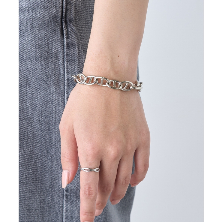 シルバー925 アンカーチェーンブレスレット シェーヌダンクルデザイン