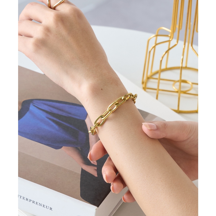 ゴールド系その他2 | シルバーアンカーチェーンブレスレット シェーヌダンクル風 6175 | SETUP7【WOMEN】