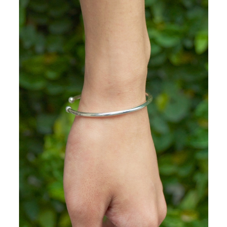 Silver925 バングル Silver925 Smooth Round Open Bangle LADIER -ラディエール