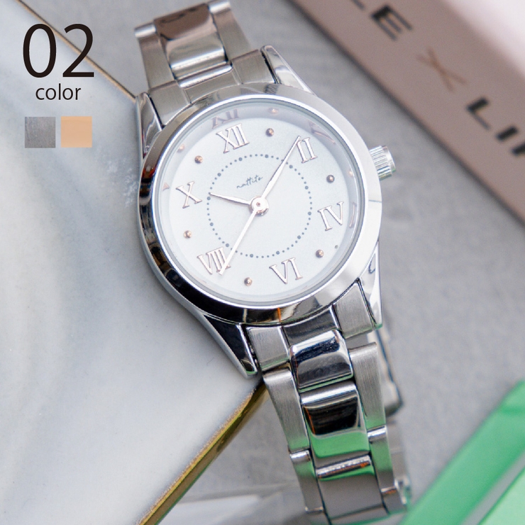 SETUP7】クラシカルステンレスバンド腕時計 エラ YM055 FW[品番