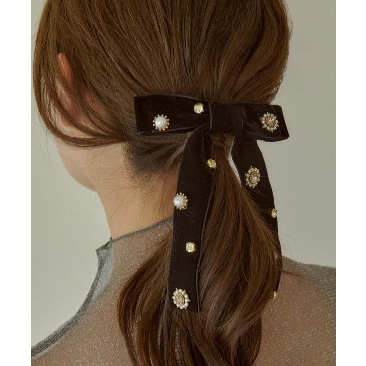 【GOLDY】デコラティブ ベロア リボン バレッタ 6241103 | SETUP7【WOMEN】 | 詳細画像4 