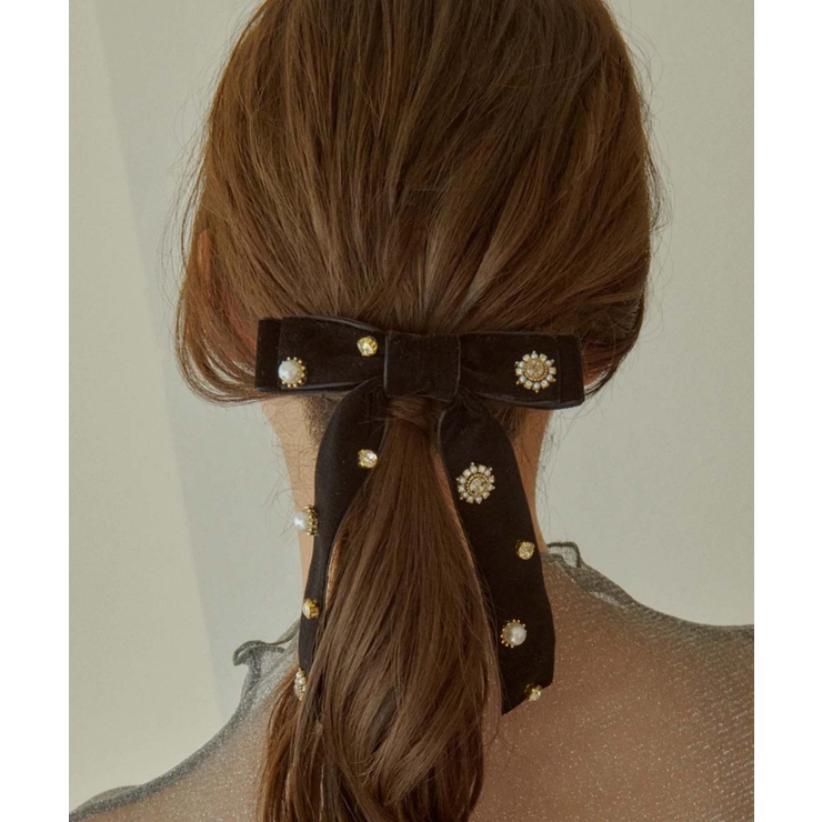 【GOLDY】デコラティブ ベロア リボン バレッタ 6241103 | SETUP7【WOMEN】 | 詳細画像5 