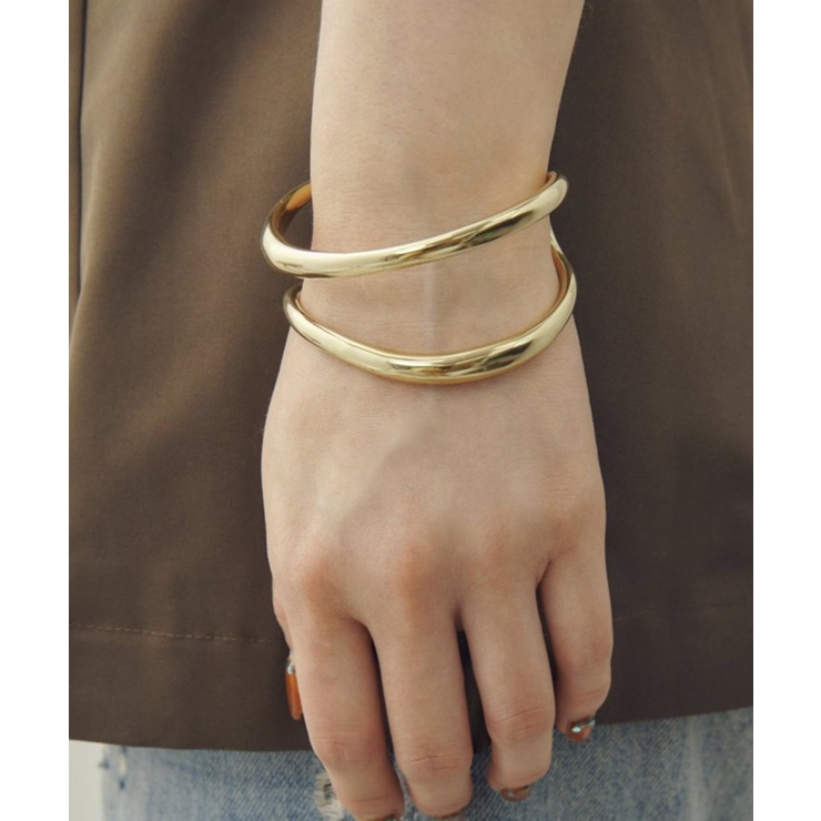 ゴールド | 【GOLDY】アレルギー対応 ダブルラインバングル ステンレス 4250450 | SETUP7【WOMEN】