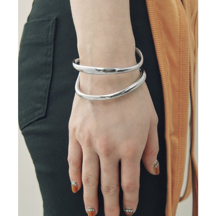 シルバー | 【GOLDY】アレルギー対応 ダブルラインバングル ステンレス 4250450 | SETUP7【WOMEN】